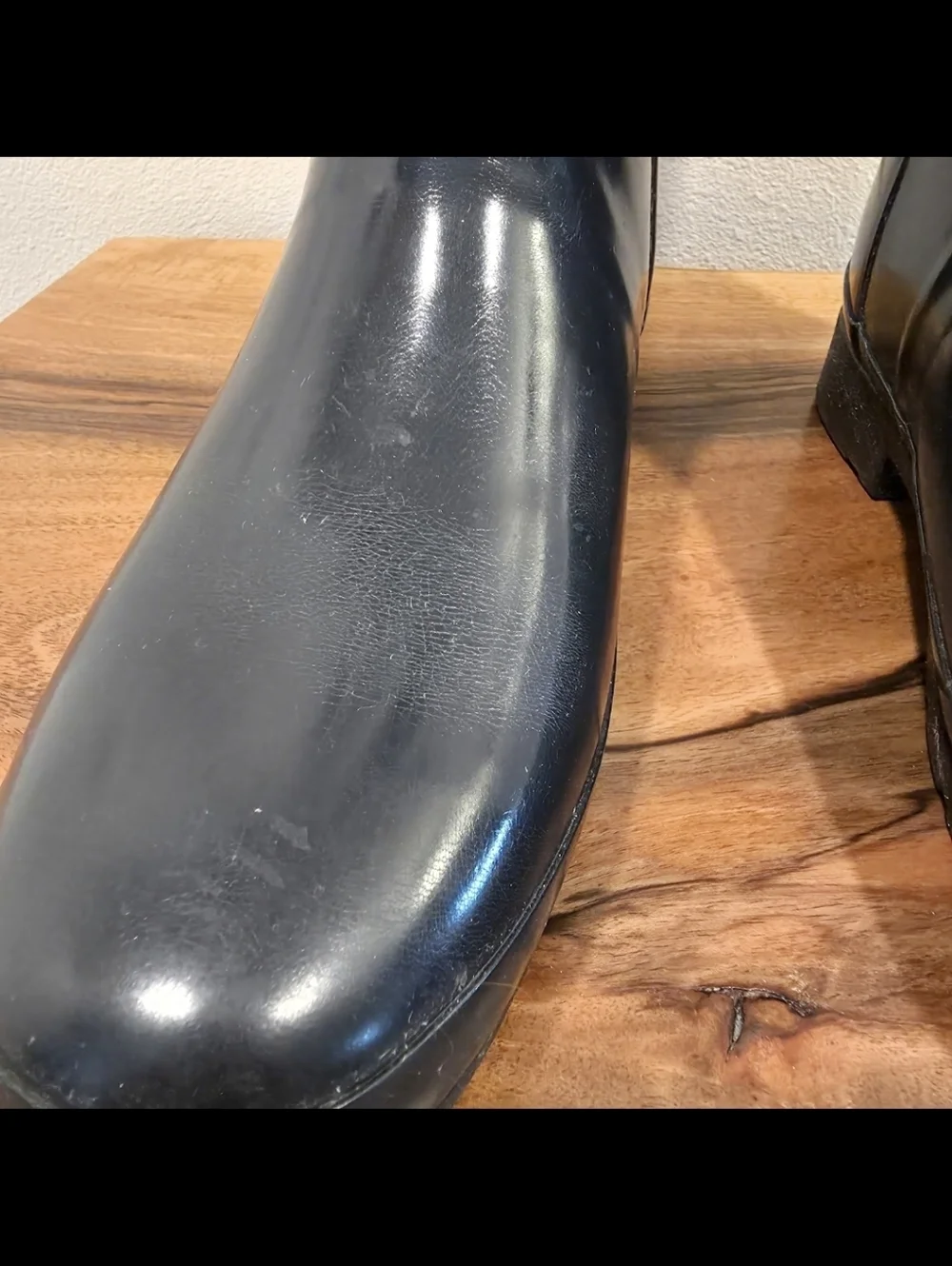 Hunter Refined Gloss Quilt Tall Boots in Navy